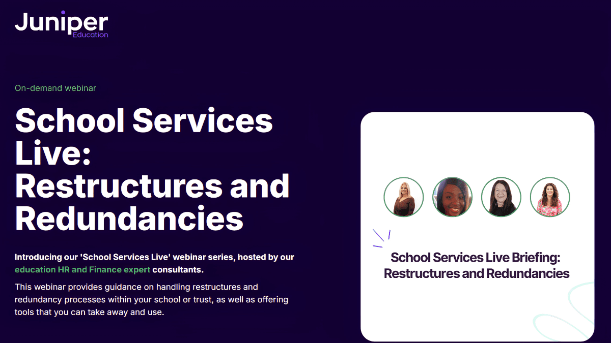 School Services Live: Restructures and Redundancies
